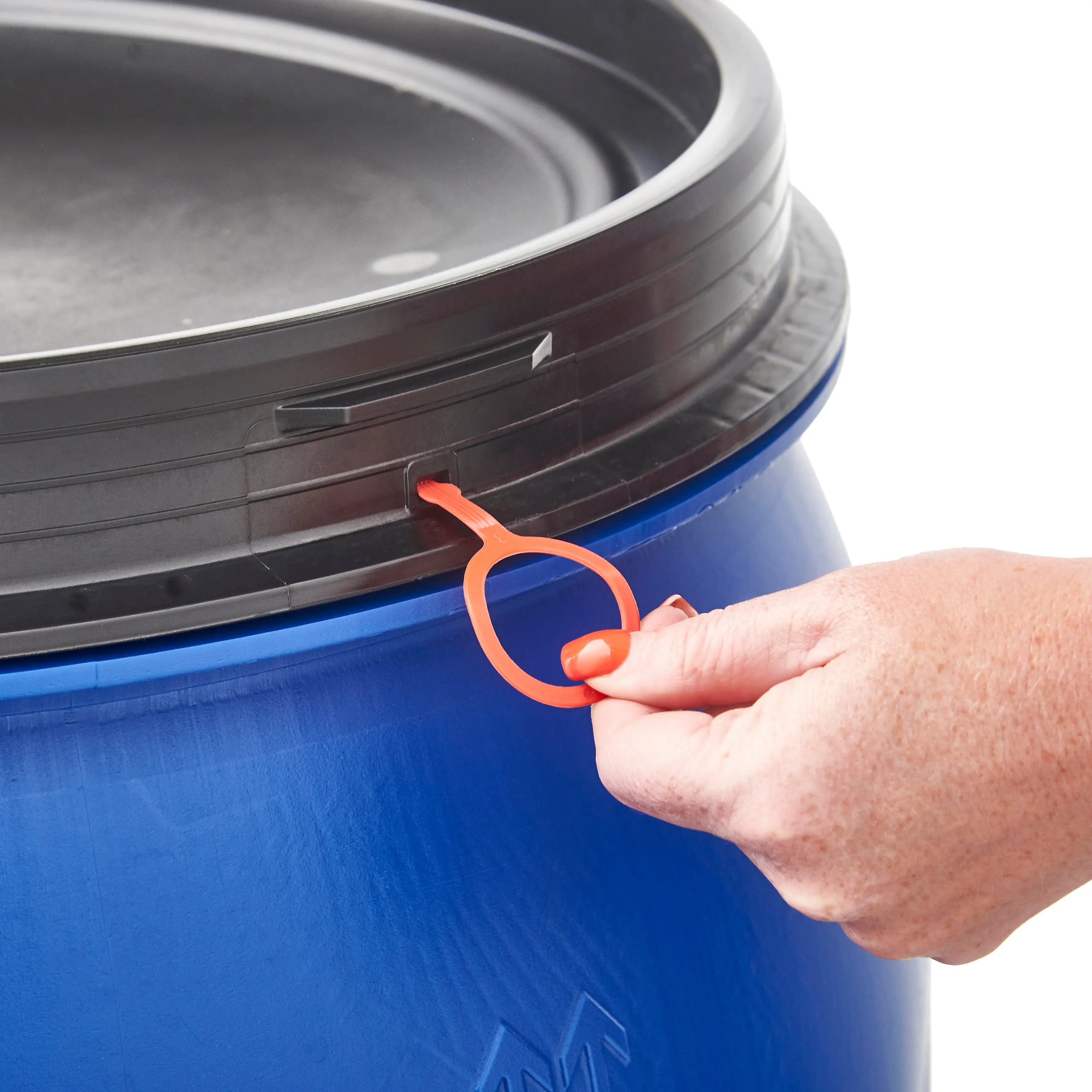 220 Litre Plastic Blue Open Top Drum UN Approved - Image 3