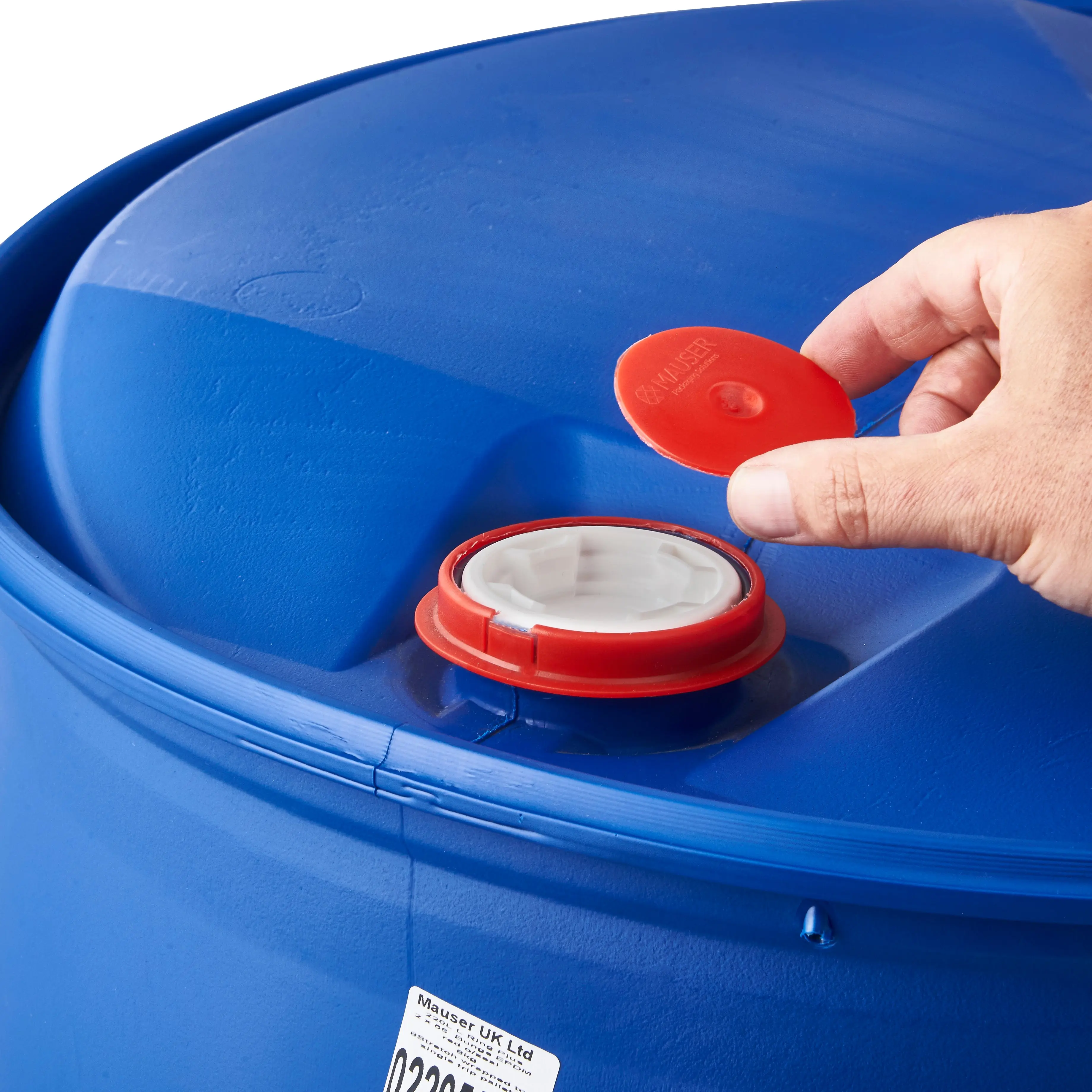 220 Litre Plastic Blue Tighthead Drum UN Approved Single L Ring - Image 3