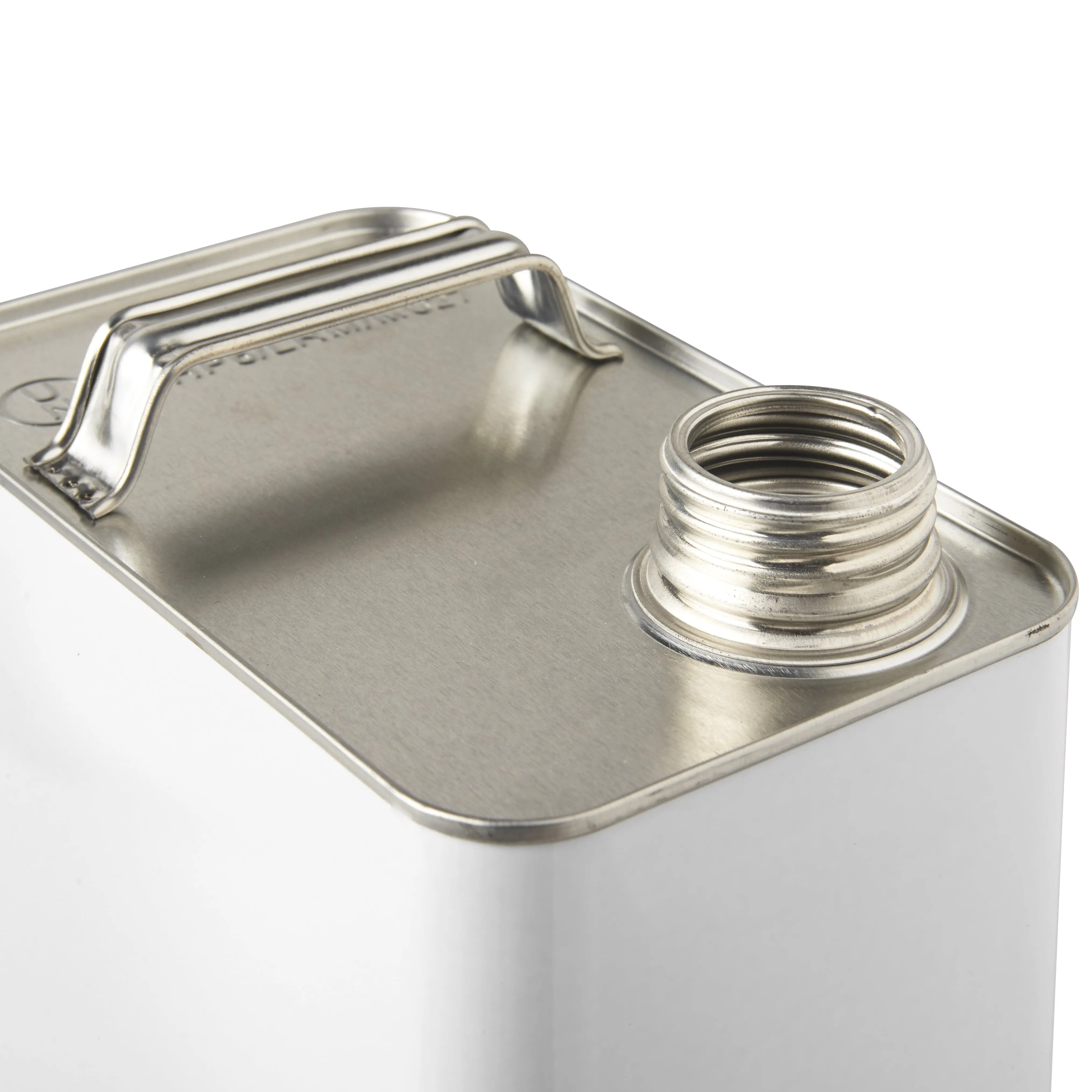 5 Litre White Rectangular UN Approved Tin Plain Interior - 38mm Screw Neck - Image 3