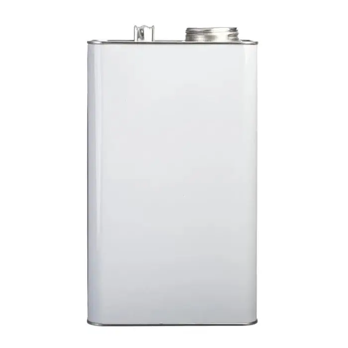 5L White Rectangular Tin with 59mm Screw Neck - Image 3