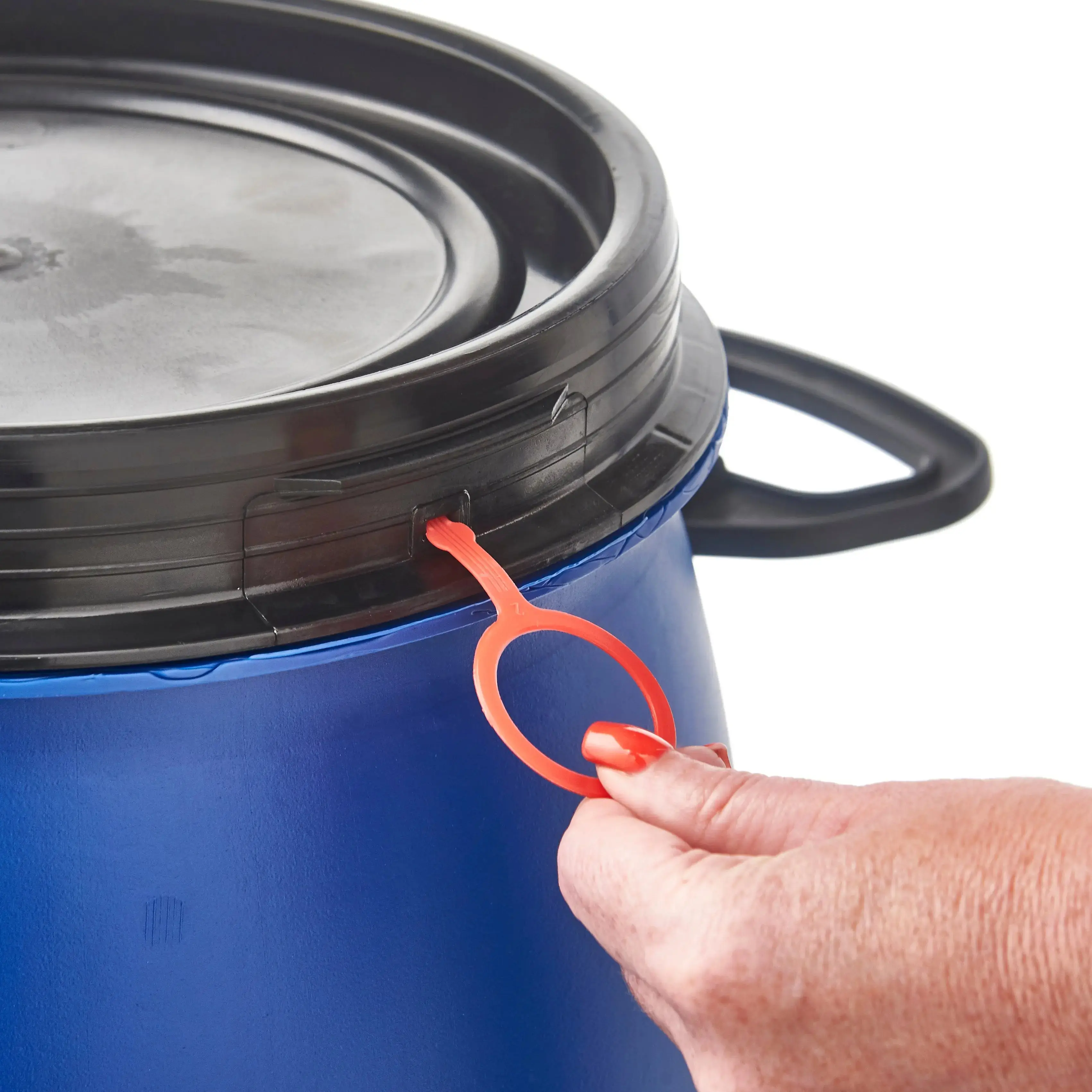 30 Litre Plastic Blue Open Top Drum UN Approved - Image 4